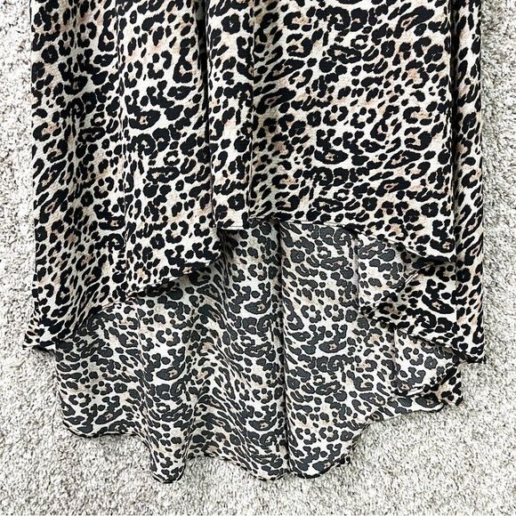 Vince Camuto Dress Women’s 12 Cheetah Print Sleeveless Halter High-Low Midi NWT - Picture 5 of 10